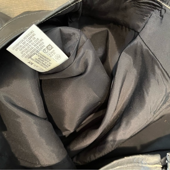 Escada Black Leather Lambskin Pants Size 40 (German) =US 8/10 Straight Leg - Picture 9 of 10